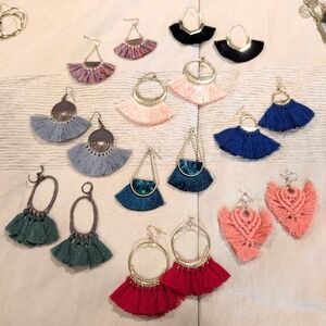 Elegant Tassel Earrings Set